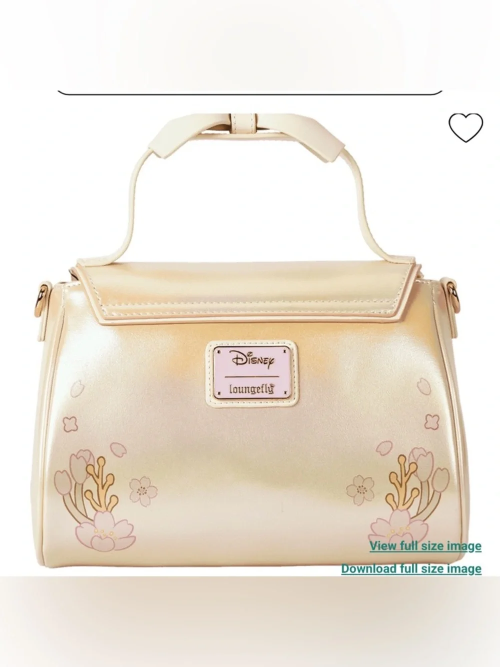 Loungefly Disney 🆕 Stitch & Angel Cherry Blossom Bow Handle Crossbody Bag